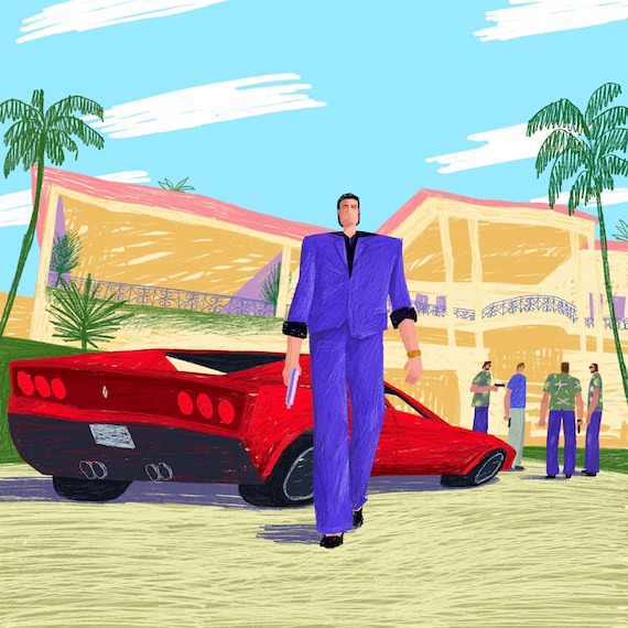 Vercetti Gang (Fine Art Print-Poster)