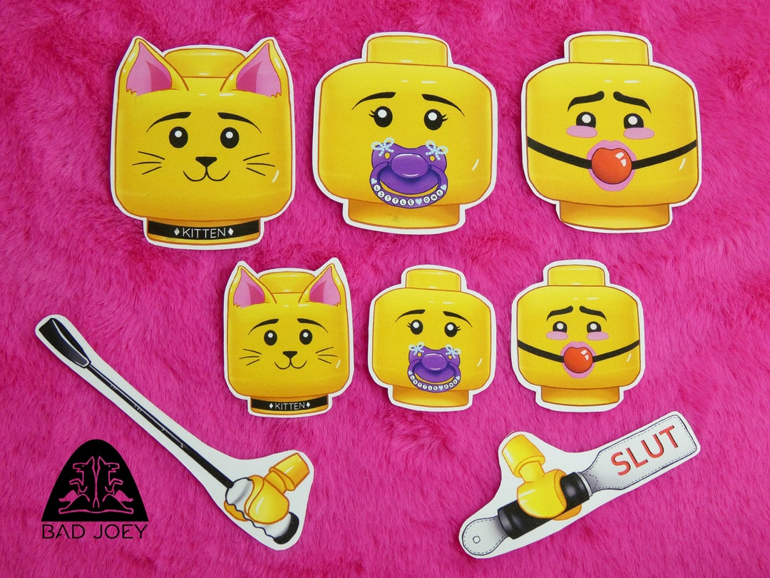 Kinky Parody Lego Sticker Set 8 BDSM Vinyl Minifig Parody Etsy