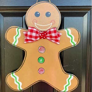 Gingerbread Man- 18&quot; Door Hanger
