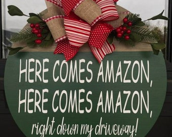 Christmas #6 Door Hanger, 18" (Customizable)