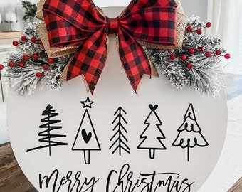 Christmas #1 Door Hanger, 18&quot; (Customizable)