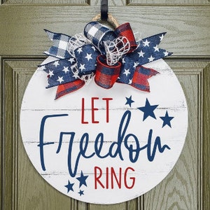 Let Freedom Ring Door Hanger, 18" (Customizable)