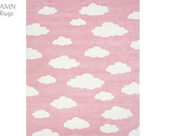 Fairy Cloud Aesthetic Handmade 100% Wool Area Rug For Living Room, Bedroom, Dining, Kid Room, Hallway Any Room, Personalise Gift