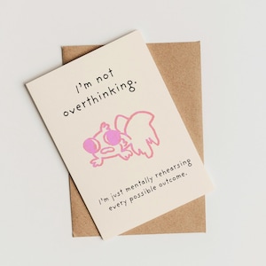 Mental Health Digital Card | Printable | Relatable Anxiety Humor | Instant Download | Encouragement Card for Friends or Self