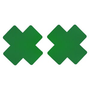 Green Cross Pasties - Nipple Covers - Festival & Rave Outfit Accessory, festivaloutfit, raveoutfit, festival outfits women, festival set