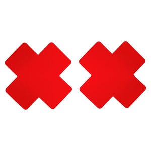 Red Cross Pasties - Nipple Covers - Festival & Rave Outfit Accessory, festivaloutfit, raveoutfit, festival outfits women, festival set