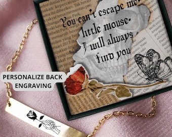 Eindringliche Adeline Bookish personalisierte Armband, Dark Romance Merch, Smut Reader, Smut Buch-Liebhaber Geschenk, Bücherwurm Geschenk, Fern Geschenk
