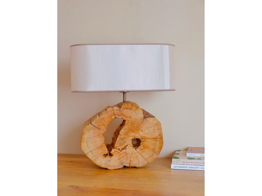 Reclaimed Wood Table Lamp Mid Century Modern Lamp Unique Table Lamp