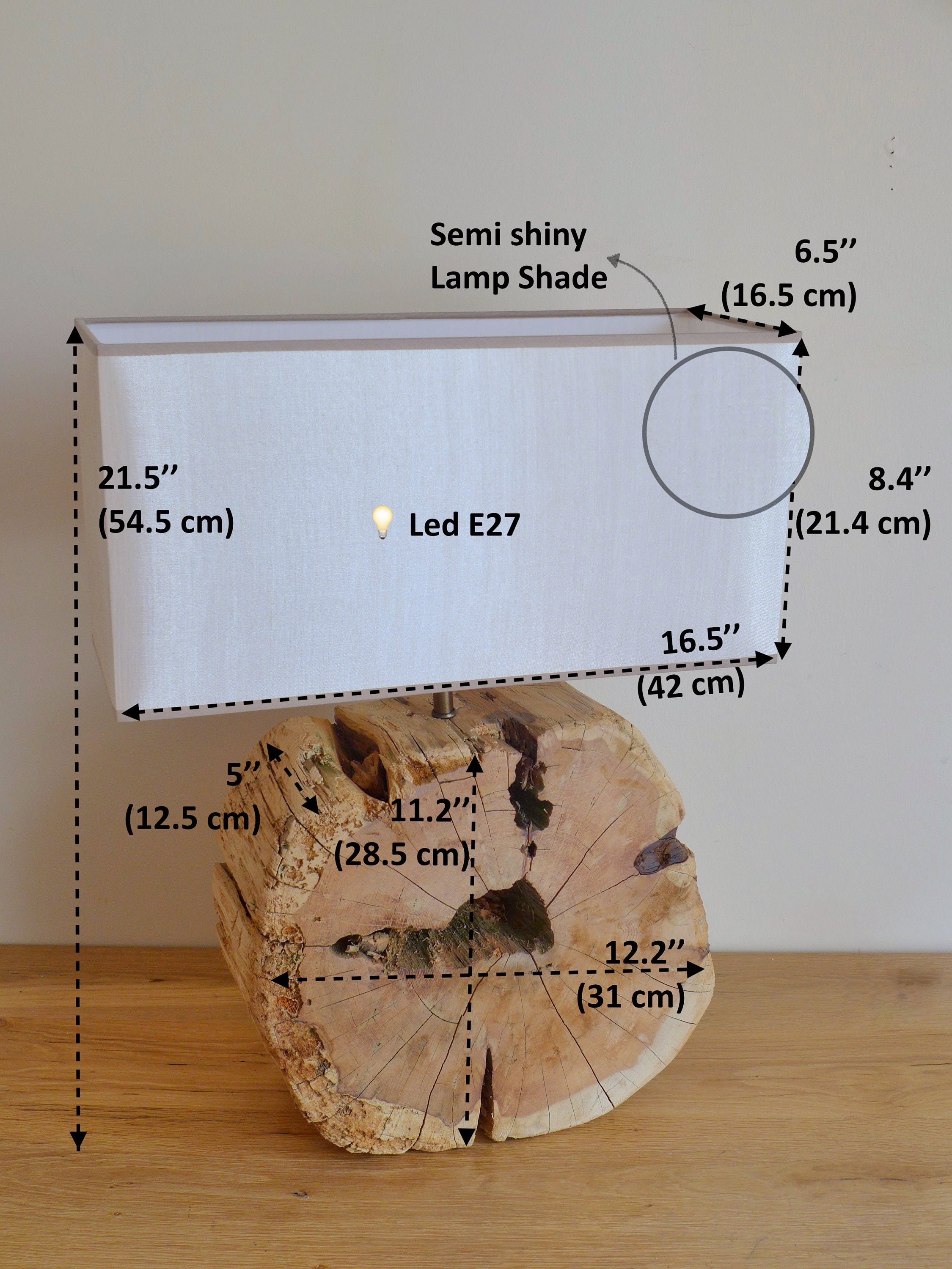 Reclaimed Wood Table Lamp Mid Century Modern Lamp Unique Table Etsy