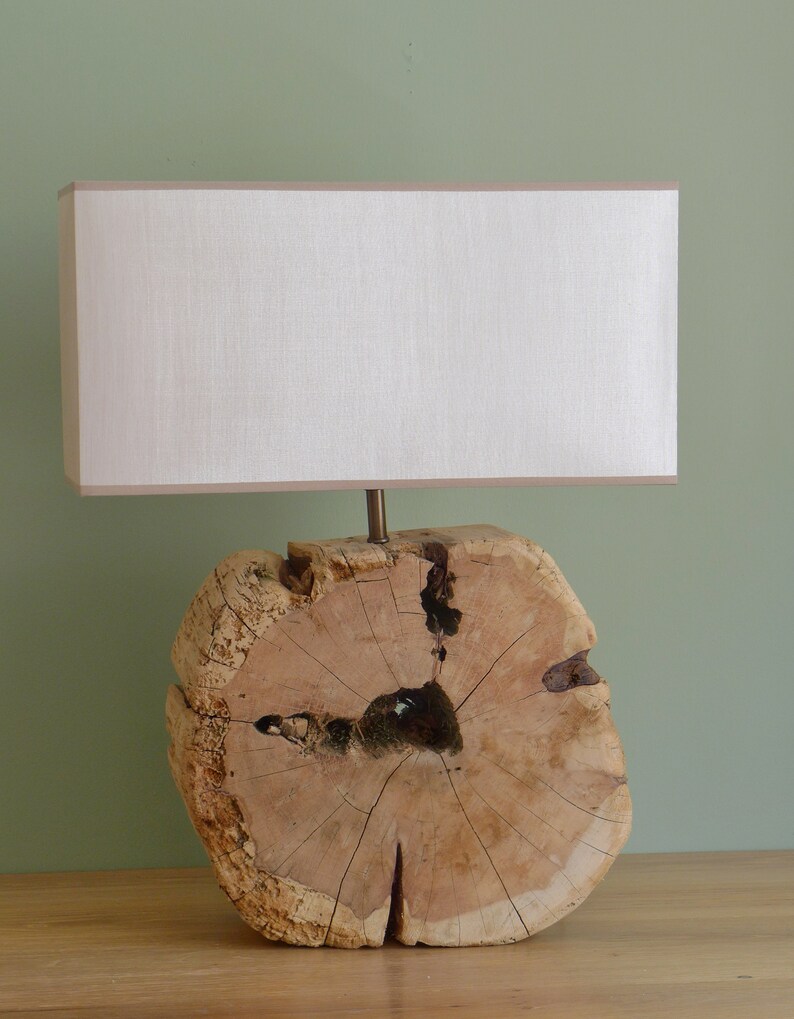 Reclaimed Wood Table Lamp Farmhouse Lighting Juniper Wood Desk Etsy