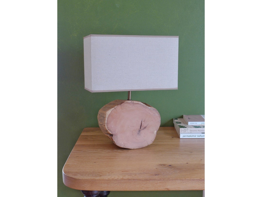 Reclaimed Wood Table Lamp Mid Century Modern Lamp Unique Table Lamp