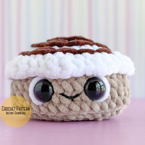 Mini Cinnamon Roll Crochet Pattern, Plush Cinnamon Buns, Sticky Buns, Digital Crochet Pattern, Crochet Pattern, Play Food Crochet Pattern