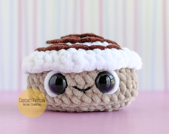 Mini Cinnamon Roll Häkelanleitung, Plüsch Zimtschnecken, Sticky Buns, Digitale Häkelanleitung, Häkelanleitung, Play Food Häkelanleitung