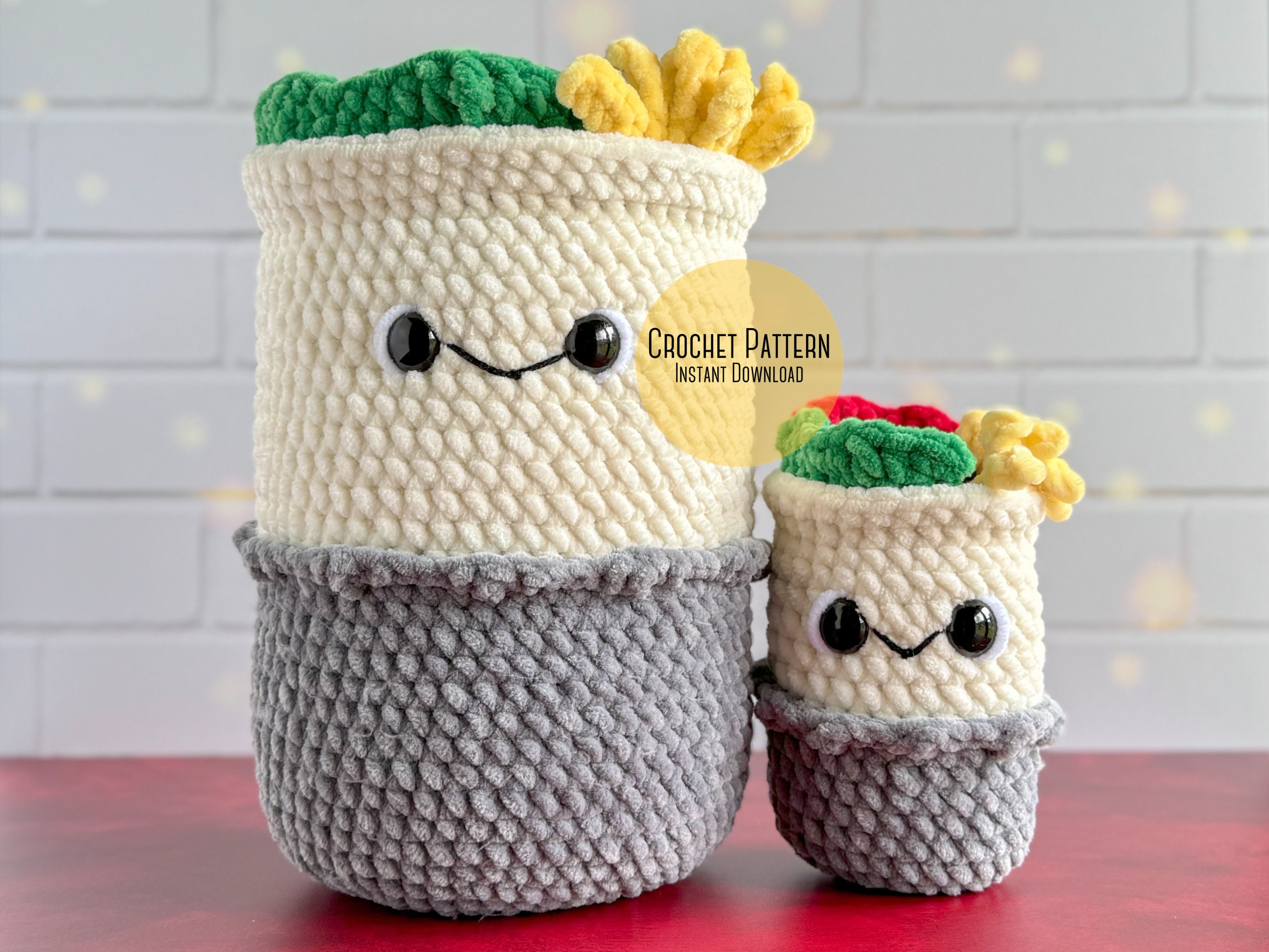 Burrito Bundle No Sew Amigurumi Crochet Pattern, No Sew Huggable Burrito Pattern, Plush Burrito Crochet Pattern, Amigurumi Burrito Pattern