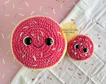 Bundle: Frosted Sugar Cookie Crochet Patterns, Plush Cookies, Amigurumi Food Toys, Sugar Cookie Crochet Patterns, Sweet Crochet Food Pattern