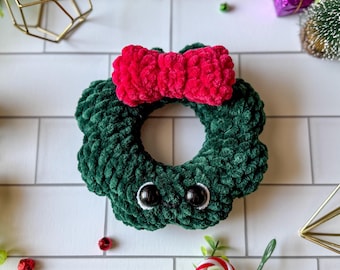 Mini Wreath Crochet Pattern – PDF Tutorial, Intermediate Crochet, Cute Christmas Amigurumi, Small Seasonal Decor