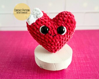 Mini Sweet Heart Plush Valentine Crochet Pattern, Crochet Mini Heart Pattern, Valentine Mini Crochet Pattern, Valentine’s Day Mini