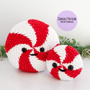 Puede incluir: Patrón de crochet para un juguete de peluche de caramelo de menta rojo y blanco. El patrón incluye instrucciones para hacer dos tamaños del juguete. CROCHET PATTERN INSTANT DOWNLOAD