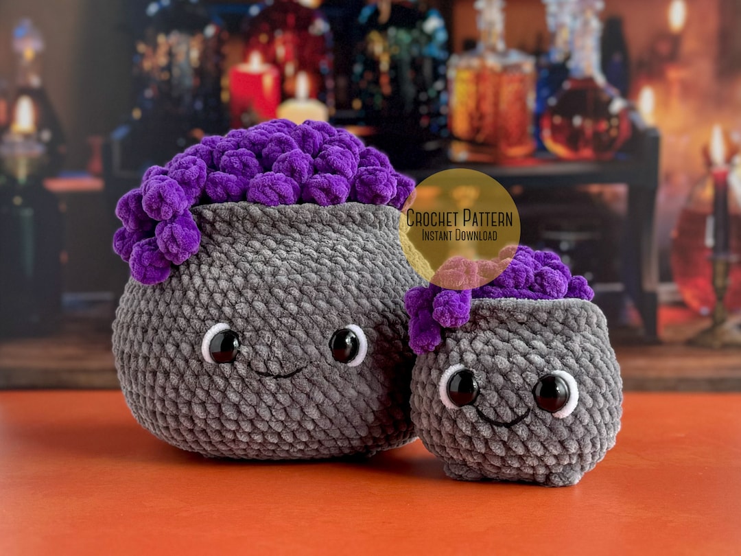 Cauldron Pattern Bundle: Big and Mini Cauldron Crochet Patterns, Big and Mini Fillable ...