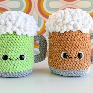 Amigurumi Beer Mug Crochet Pattern, Glass of Craft Beer, Draft Beer Lover’s Gift Plush Crochet Pattern, Saint Patricks Day Beer Mug Pattern image 6