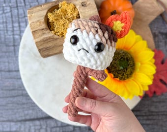Marshmallow on a Stick Crochet Pattern – Removable Plush