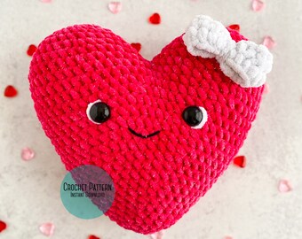 Crochet Sweet Heart Plush Valentine Amigurumi Pattern, Crochet Huggable Heart Pattern, Valentine Heart Crochet Pattern, Valentine Love Heart