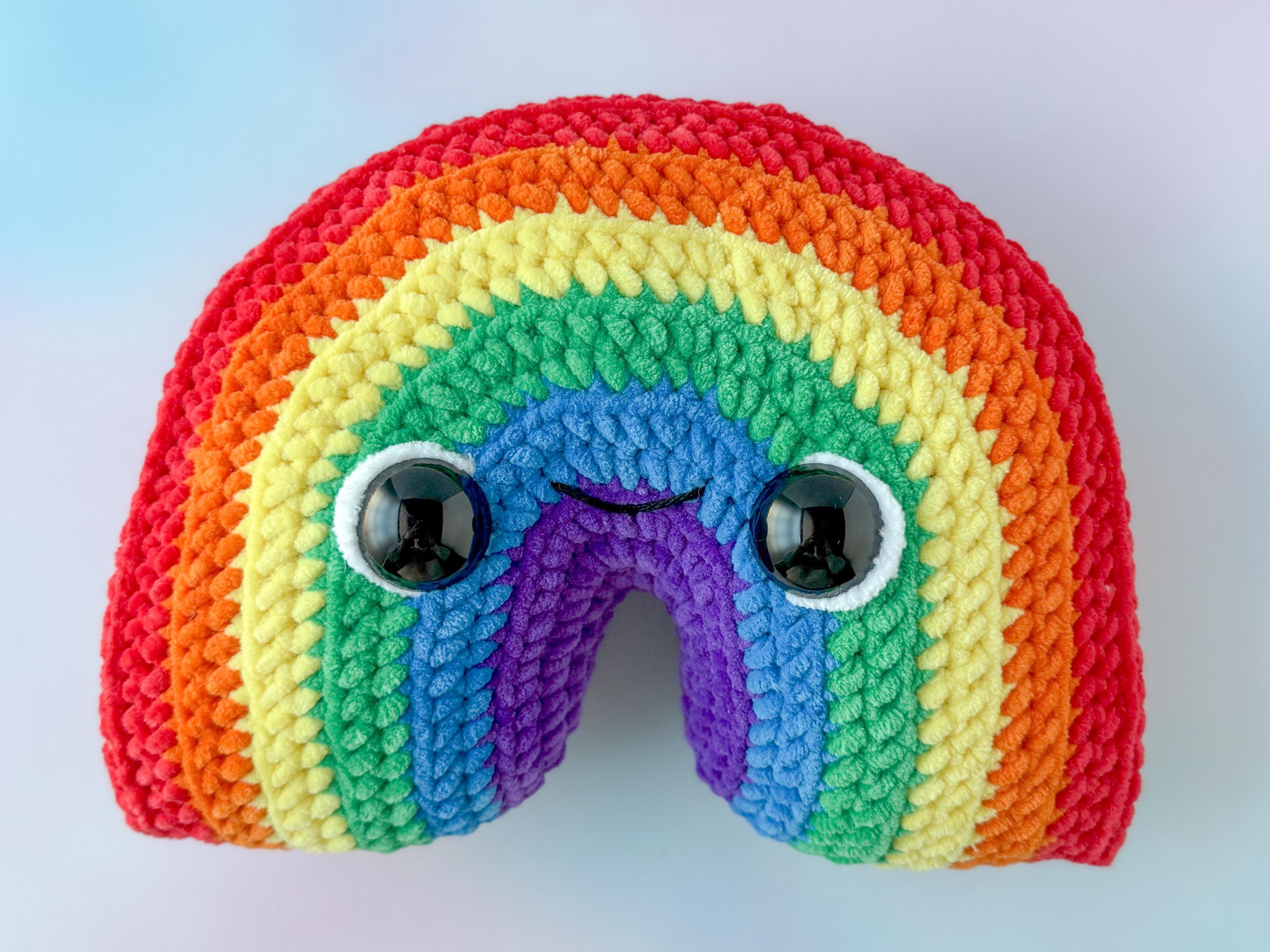 Big Rainbow Crochet Pattern, No Sew Amigurumi Pattern for Cute DIY