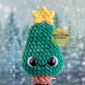 Mini albero di Natale Amigurumi modello peluche, modello albero di Natale all&#39;uncinetto, albero di Natale all&#39;uncinetto peluche, modello uncinetto mini per le feste