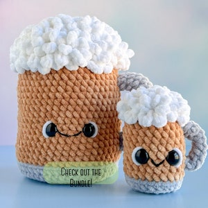 Amigurumi Beer Mug Crochet Pattern, Glass of Craft Beer, Draft Beer Lover’s Gift Plush Crochet Pattern, Saint Patricks Day Beer Mug Pattern image 7
