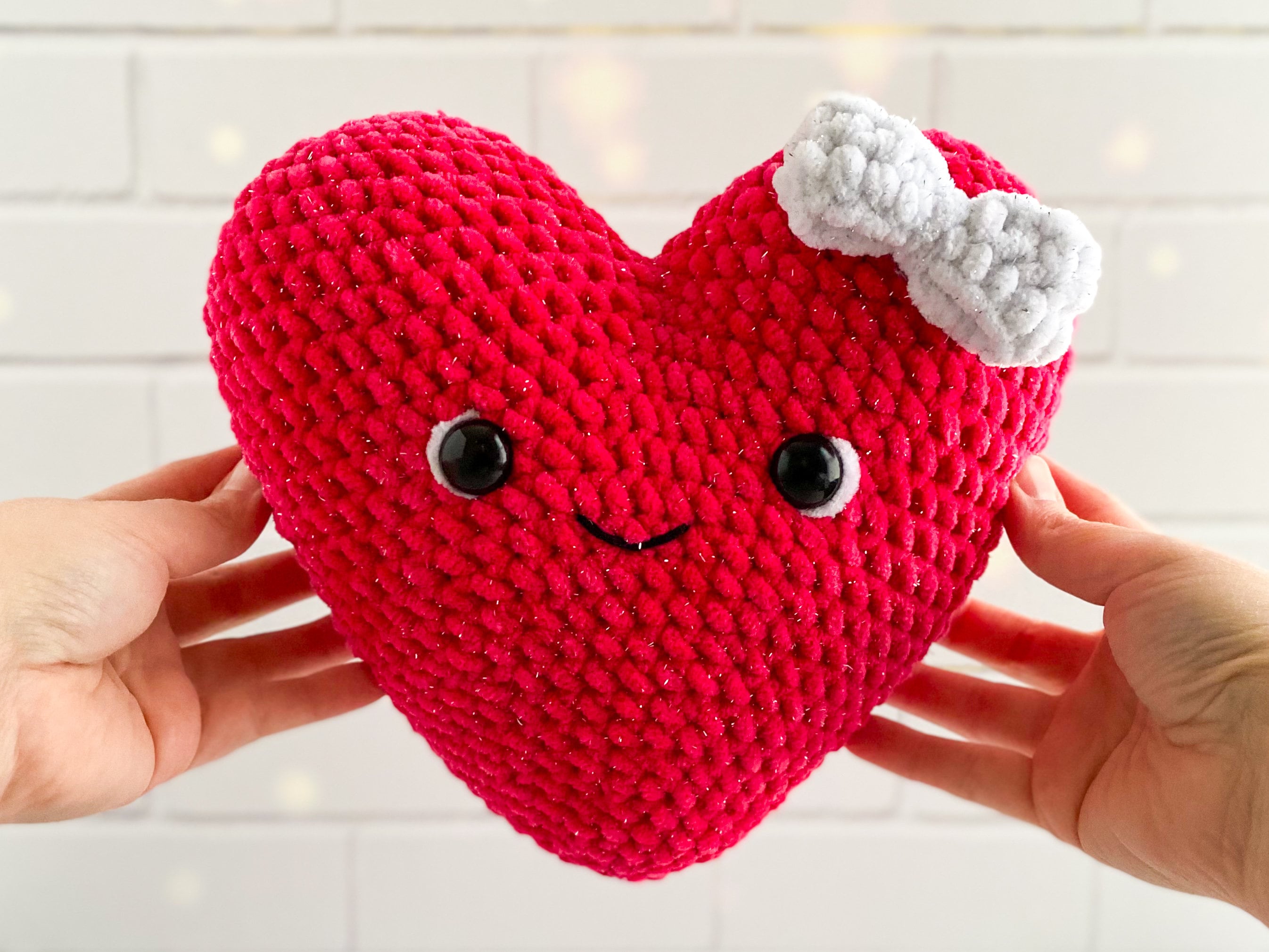 Big Sweet Heart Plush Valentine Crochet Pattern, Crochet Huggable