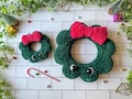 Bundle: Big & Mini Wreath Crochet Patterns, Digital PDFs, Intermediate Amigurumi, Christmas and Seasonal Home Decor, Fun Holiday Projects