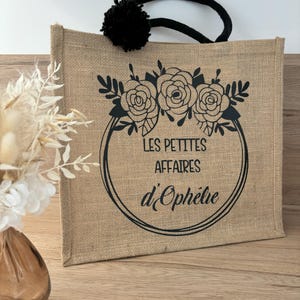 Personalized jute bag-First name-jute tote-personalized bag-mom-small things-everything-accessory-Mother&#39;s Day-nanny-ATSEM-Mom