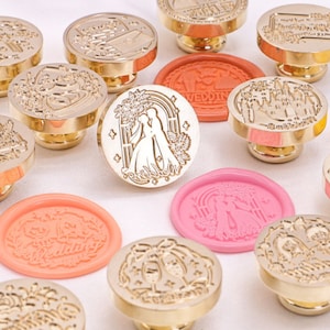 Sello de sellado de deshierbe para invitaciones, sobres y recuerdos, decoración de ceremonia de estilo vintage, sello de cera