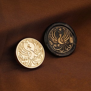 Phoenix 30mm Designs Wax Seal Stamp,  Personalised Stamp, Metal Stamp Head Wax Seals Wax Burner Decorative Design Envelope Wedding Wax Seal