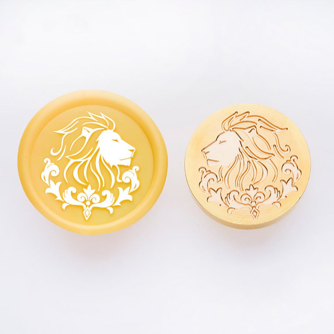 3D Lion Wax Sealing Stamp, 30mm Wax Seal Stamp, Wedding Envelope