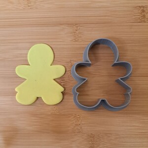 Gingerbread woman cookie cutter.  Christmas traditional holiday biscuit. 3D Printed PLA fondant, dough, plasticine, Play-Doh, clay cutter