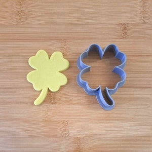 Spring Blooming Four-Leaf Clover cookie cutter. Welcome the spring biscuit. 3D Printed PLA fondant, dough, plasticine, Play-Doh, clay cutter