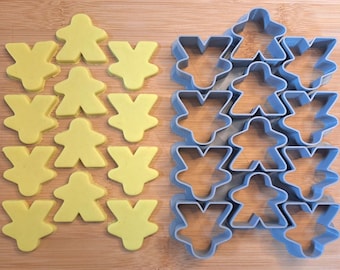 Emporte-pièce multi-Meeple. beaucoup de biscuits en forme de meeple. 12 meeples en un. Fondant PLA imprimé en 3D, pâte, pâte à modeler, Play-Doh, argile