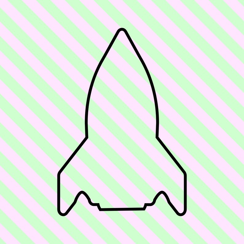 Retro Sci-fi Rocket Cookie Cutter. Great Little Boy Birthday Biscuit ...