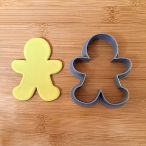 Gingerbread man cookie cutter.  Christmas traditional holiday biscuit. 3D Printed PLA fondant, dough, plasticine, Play-Doh, clay cutter