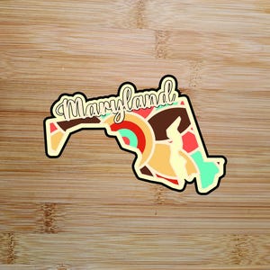 O contorno do cortador de biscoitos em forma do estado de Maryland. Pasta americana PLA impressa em 3D, massa, plasticina, cortador Play-Doh