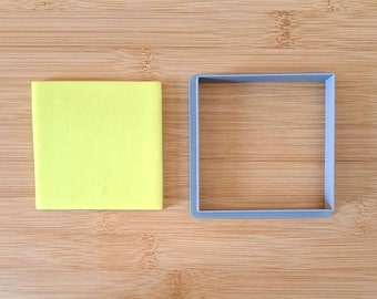 Square cookie cutter.  Square plaque biscuit. 3D Printed PLA fondant, dough, plasticine, Play-Doh, clay cutter, game night Carcassonne