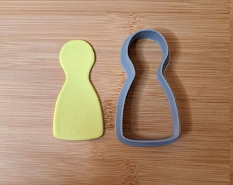 Board game pawn cookie cutter.   Halma Pawn Biscuit Token Piece. 3d printed PLA fondant, dough, plasticine, Play-Doh, clay cutter