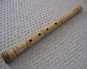 Used well repaired 1.8 Shakuhachi w. Root End and standard shaku Mouthpiece, Had split well repaired Sounding Great READ & View Video