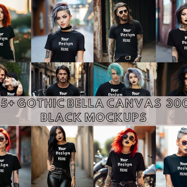 35+ Black TShirt Mockup Tattoo Shirt Mockup Goth Mockup Punk Model Mockup Tshirt Mockup Alternative Mockup JPG Digital Download