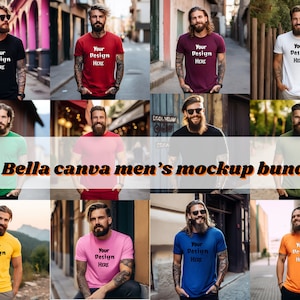 35+ Bella Canva 3001 Mens Mockup BUNDLE ,Bella Canvas Bundle, Male t-shirt Mockup, Tshirt Mockup Bundle, Mens Mockup Bundle, 3001 Mock