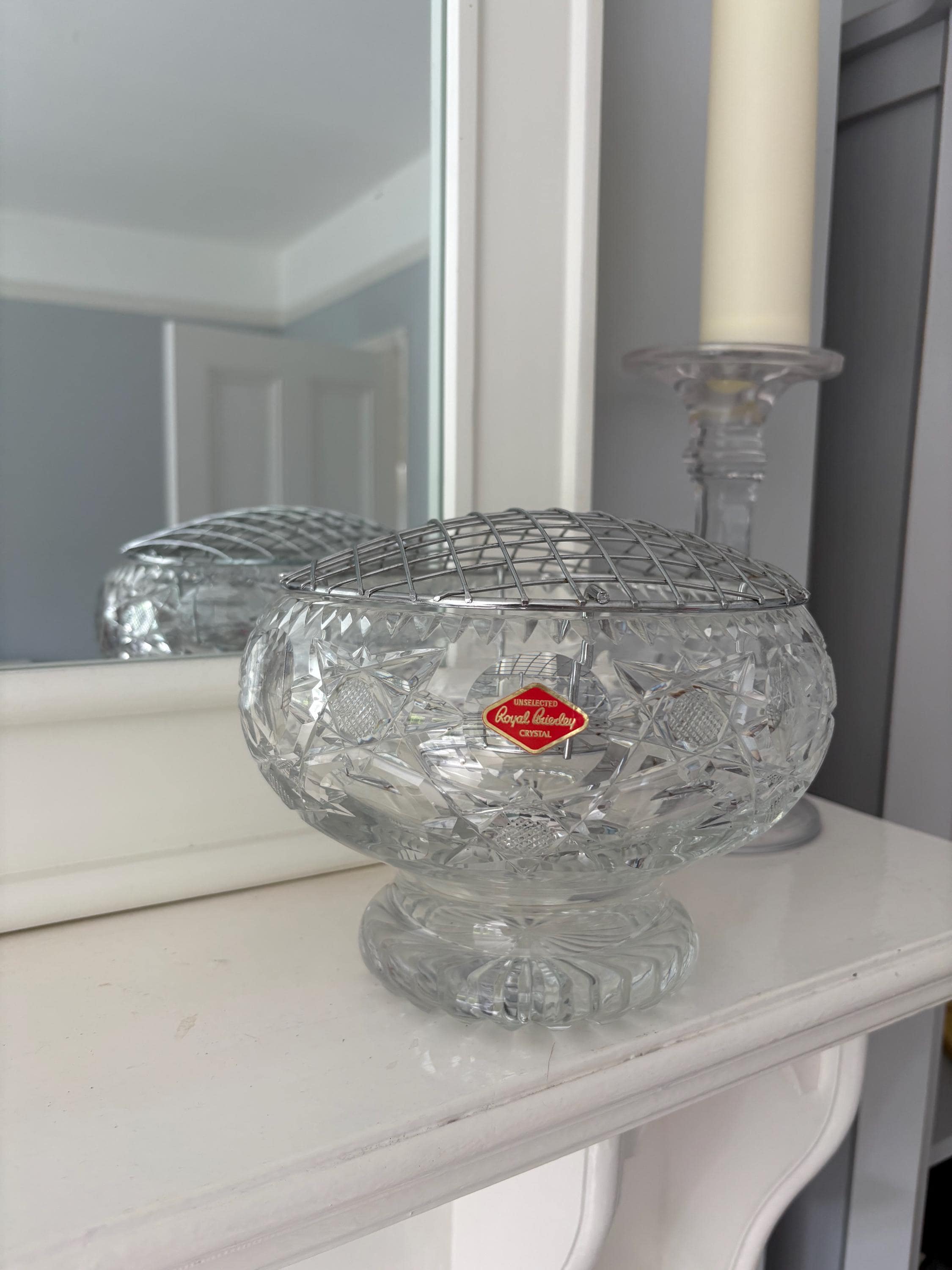 Royal Brierley Crystal Vase - Etsy