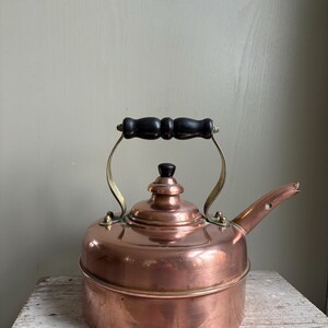 Simplex Patent Whistling Copper Kettle, Kitchenalia, English Copper Kettle