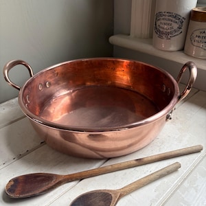 Vintage Copper Preserving Pan, Kitchenalia Decor