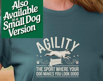 Funny Dog Agility Cotton Tee, Lightweight, Unisex